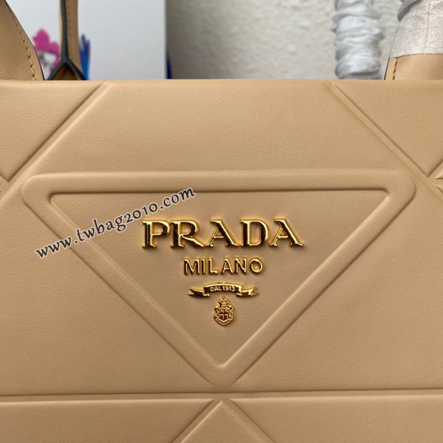 Prada專櫃新款三角菱格大號托特包 1BA377 普拉達小牛皮手提肩背包 csp1599